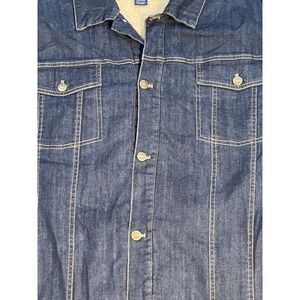 Vintage‎ Big Mac Sherpa Lined Denim Chore Coat XXL Tall Utility Barn Jacket EUC